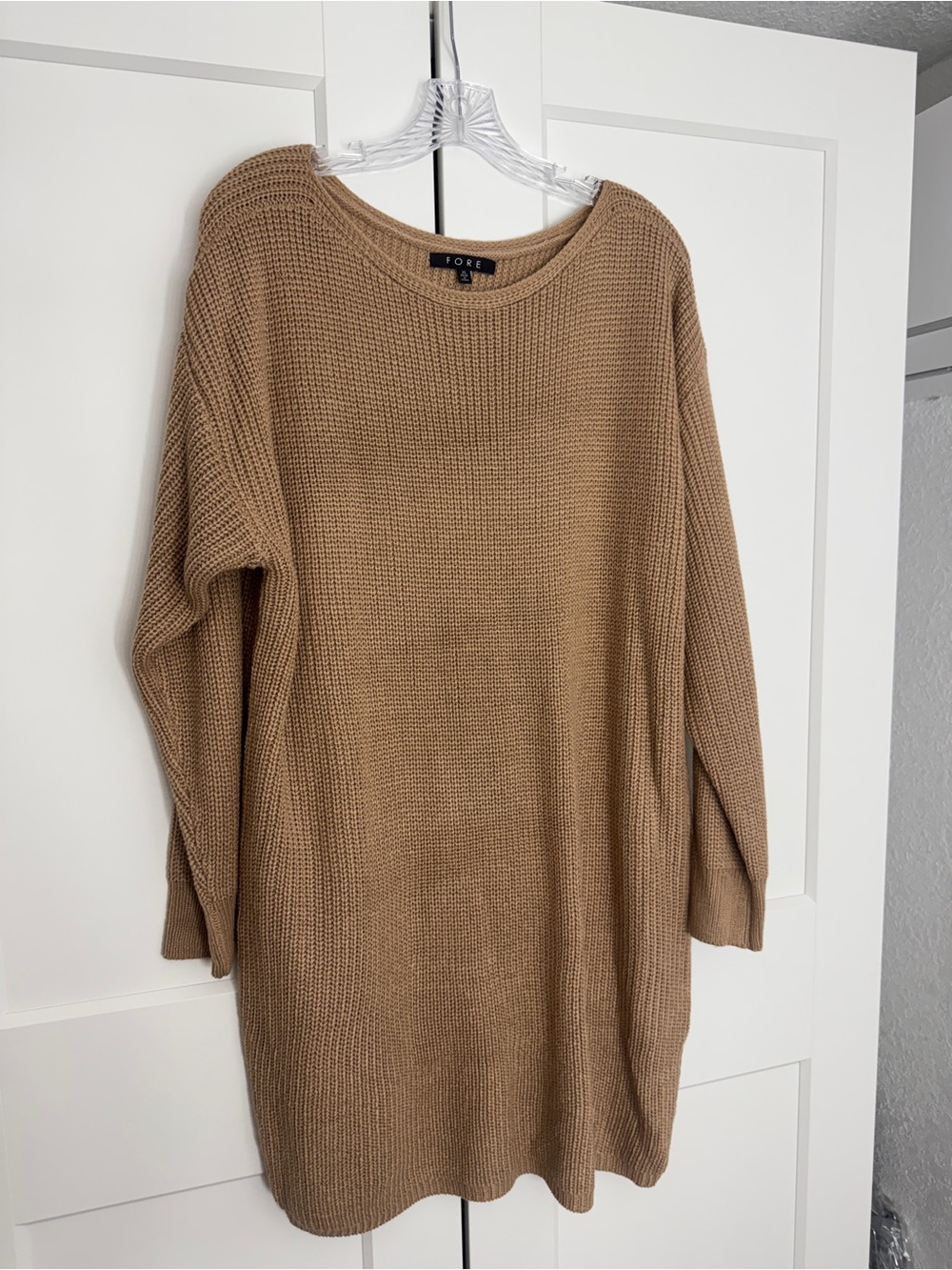 NWOT Vici Fore Camel Knit Sweater Dress size XL